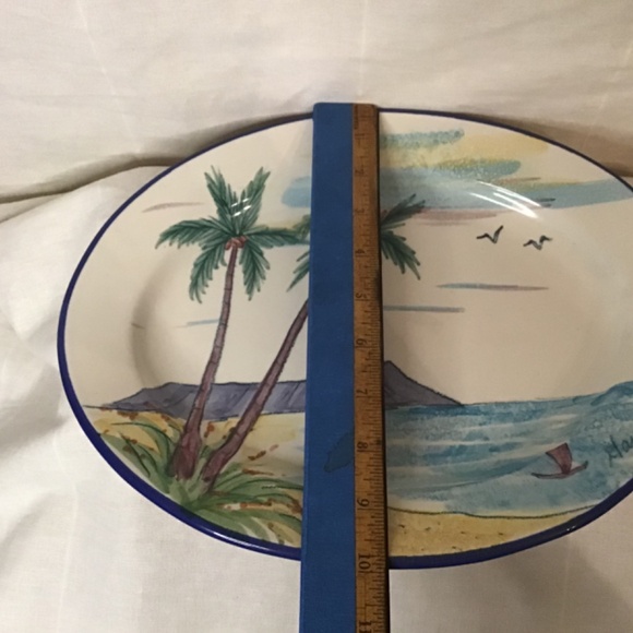 Beautiful Piece of Vintage 90's Hawaiian Tropical Clay Serving Platter. - Picture 7 of 7